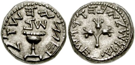 Un demi-shekel (deuxième année de la révolte = 67 – 68 ap. J.- C.)
